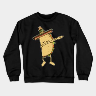 Dab Dancing Taco - Sombrero Mexican Fiesta Kids Gift Crewneck Sweatshirt